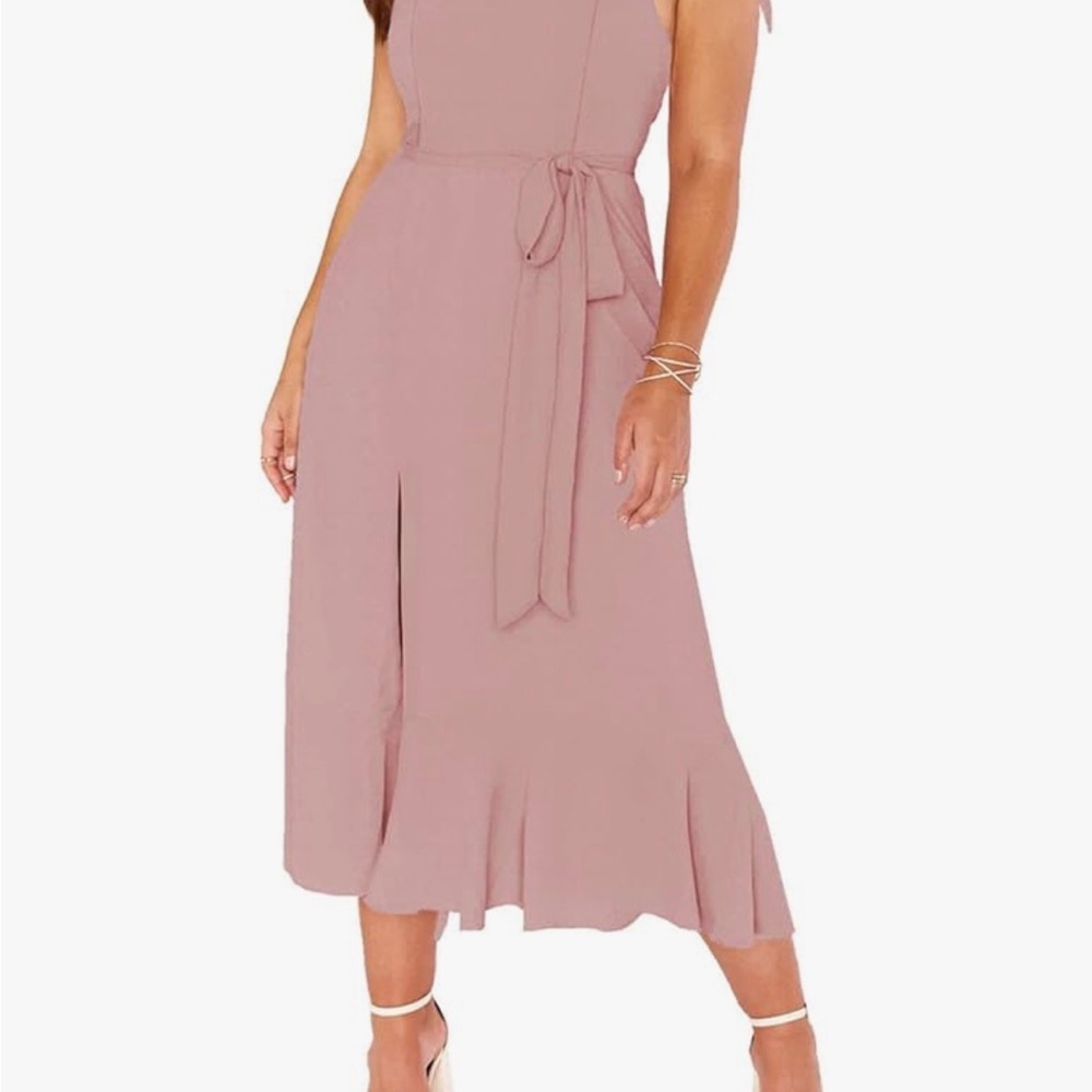 Amazon Mauve Sleeveless Wedding Dress